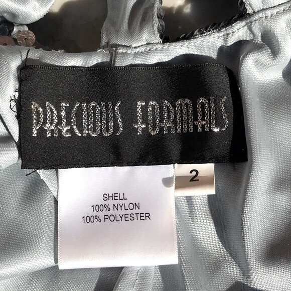 Precious Formals Silver Sequined Formal Gown - Picture 12 of 13